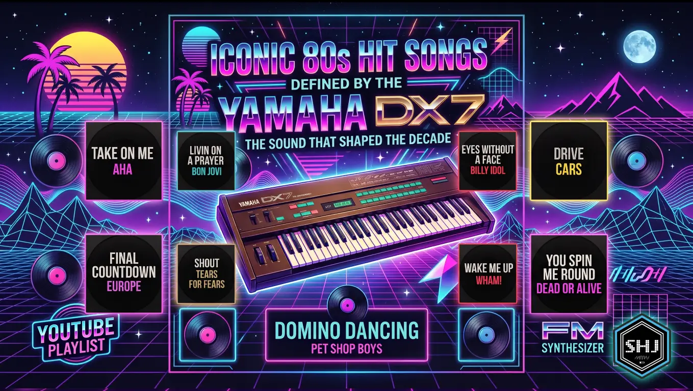 Synth Hunter Japan Youtube Playlist: Iconic 80s Hit Songs Defined by the Yamaha DX7 Sound