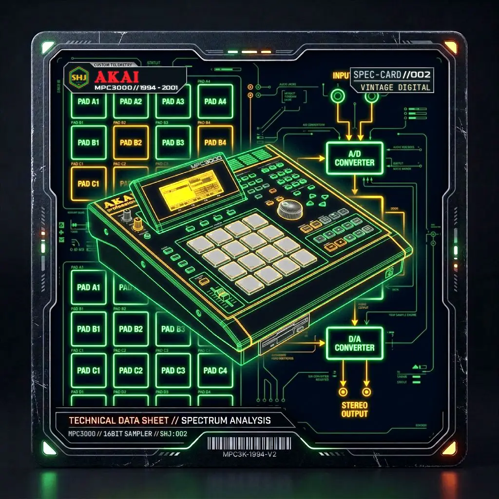 Akai MPC3000 JDM Spec Card