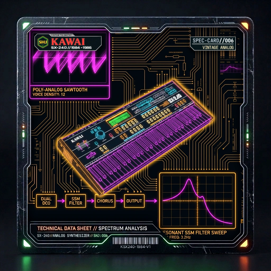 Kawai SX-240 Spec Card