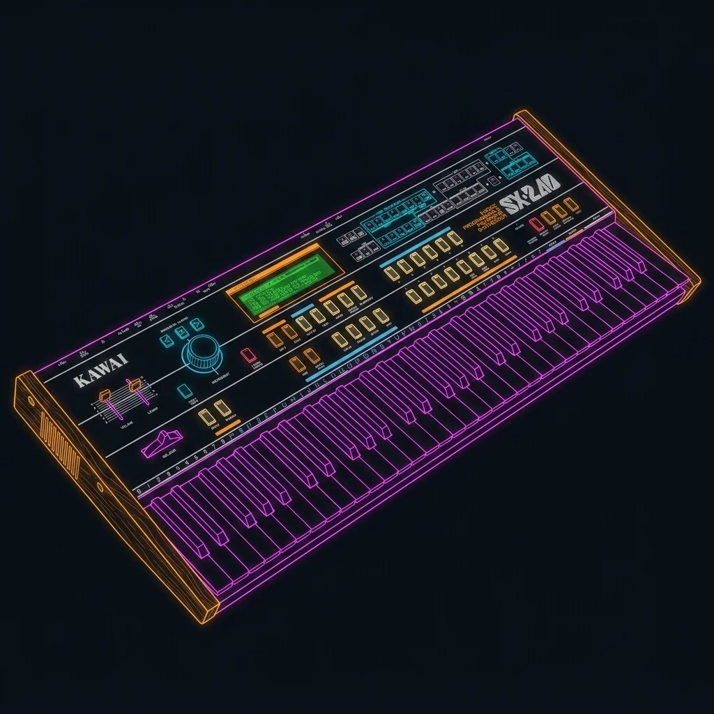 Kawai SX-240 Vector CAD Artwork