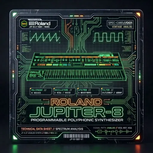 Roland Jupiter-8 JDM Spec Card