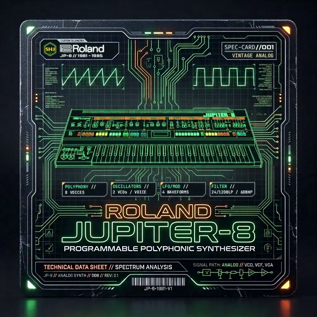 Roland Jupiter-8 JDM Spec Card