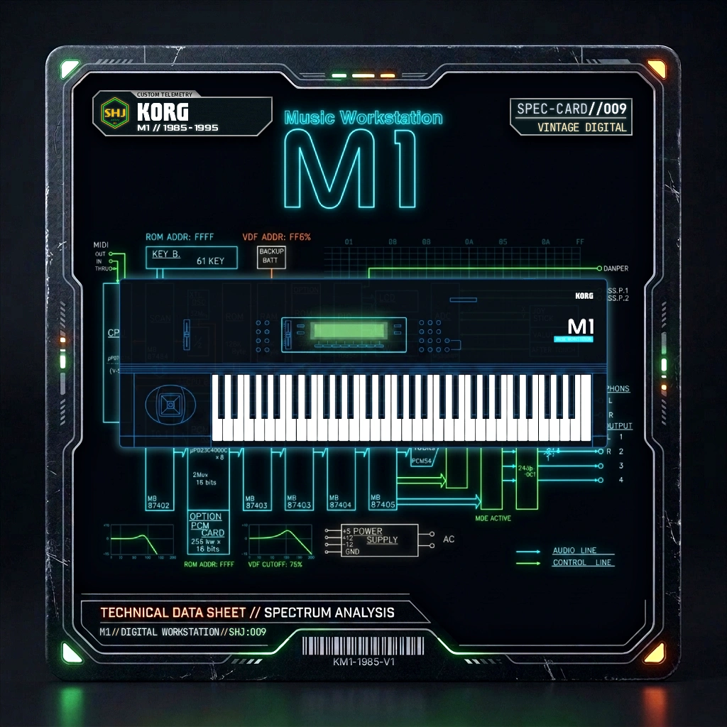 Korg M1 Music Workstation Spec Card