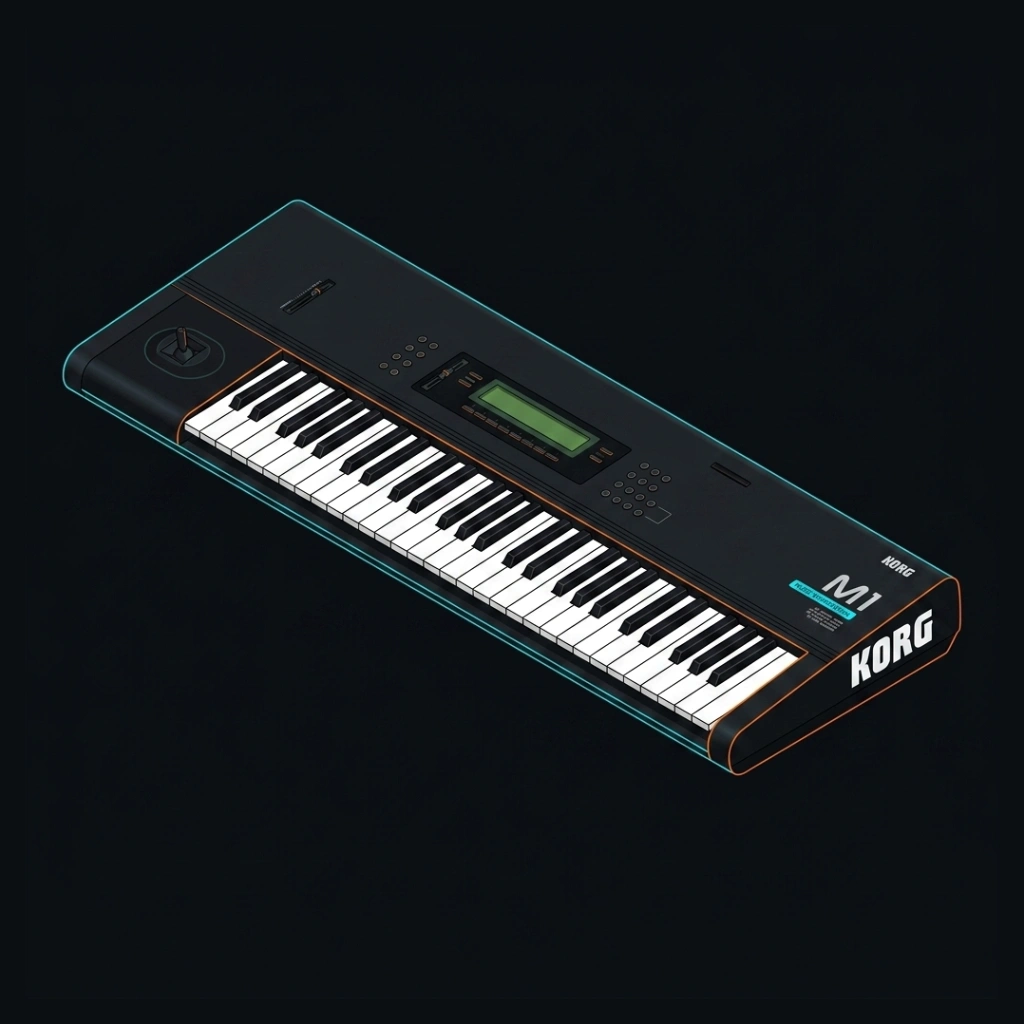 Korg M1 Music Workstation Spec Card Right Side