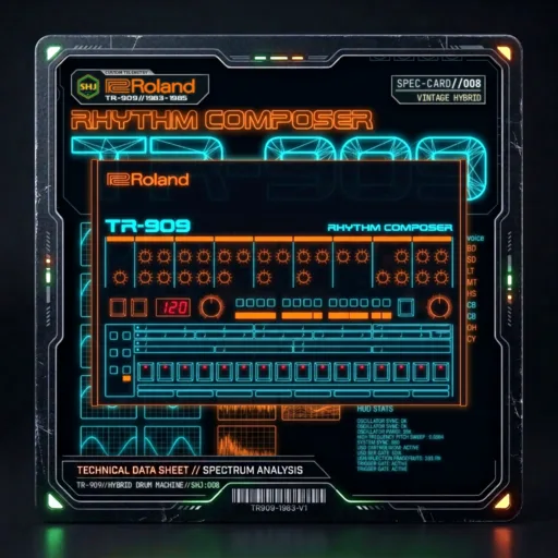 Roland TR-909 JDM Spec Card