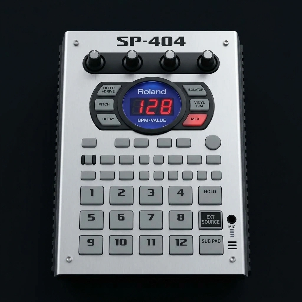 Roland SP-404 Spec Card Top Side